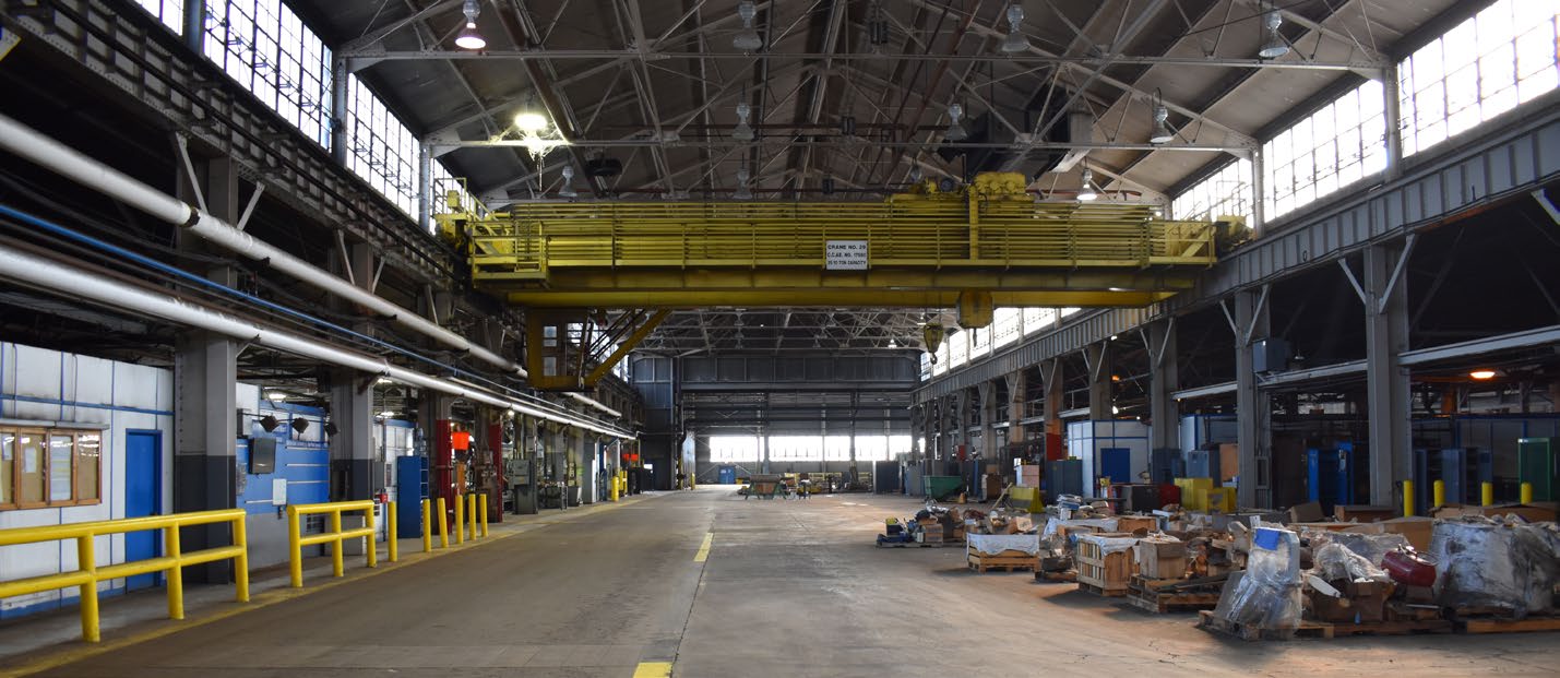 Bridge crane No. 29 under the clerestory windows