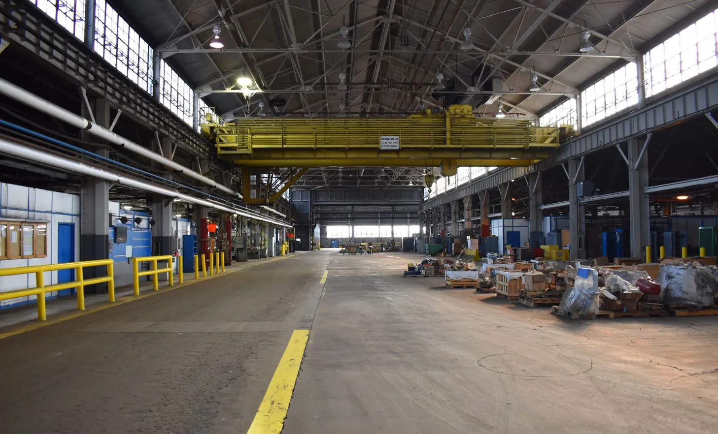 Main production bay where the process route installs